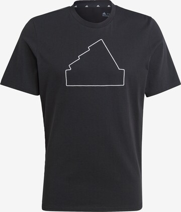 ADIDAS SPORTSWEARTehnička sportska majica 'Future Icons' - crna boja: prednji dio