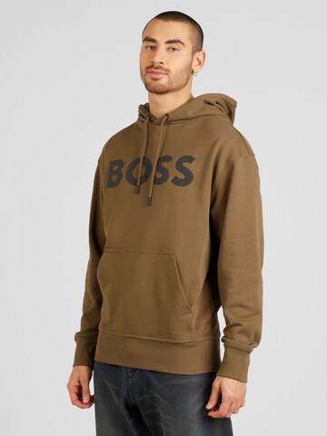 BOSS Orange Sweatshirt in Green: front