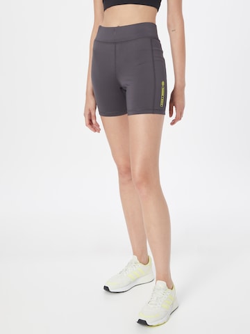 Skinny Pantaloni sport de la Hummel pe gri: față