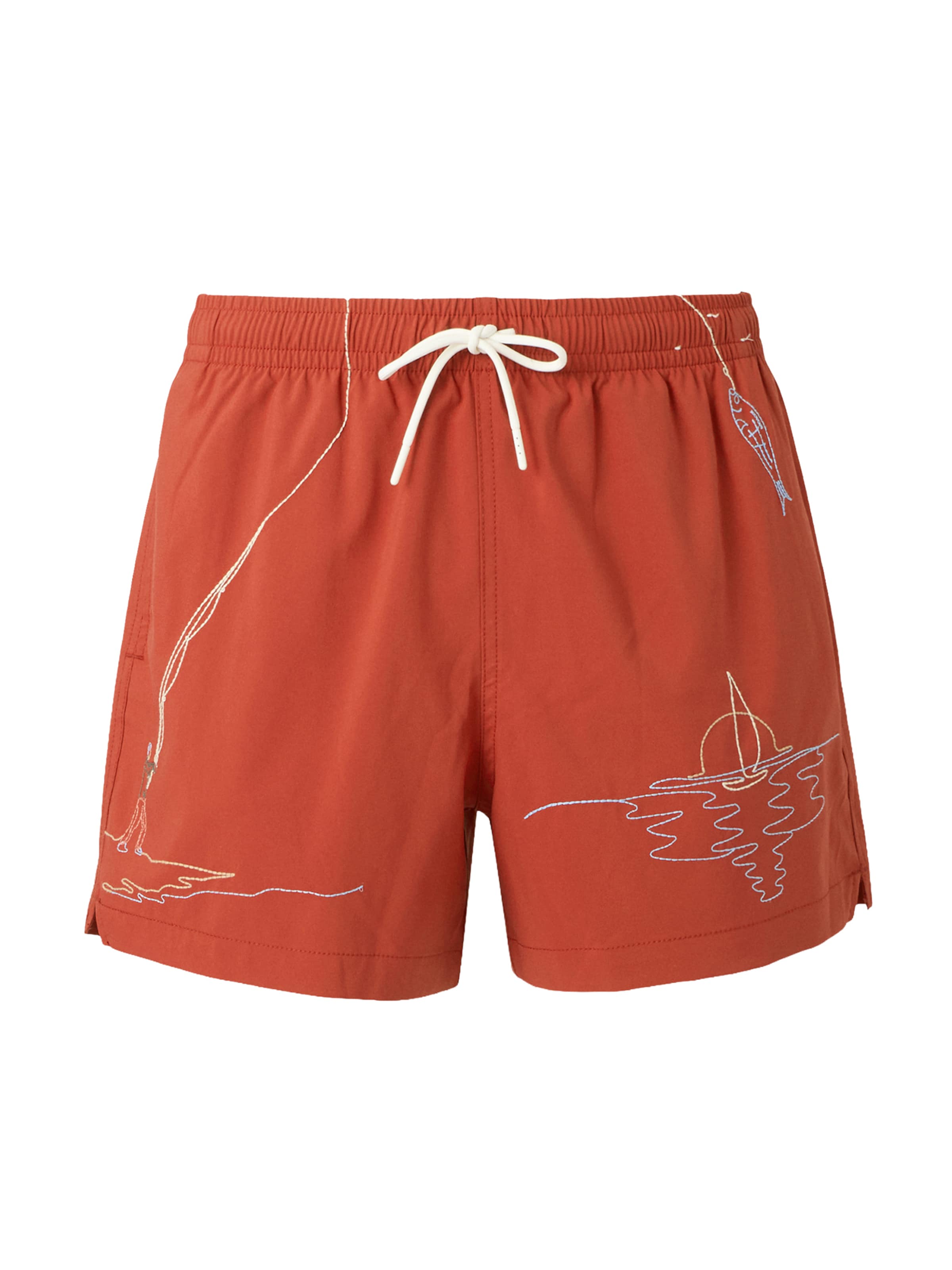 Abercrombie & Fitch Kratke kopalne hlače | rdeča barva: sprednja stran