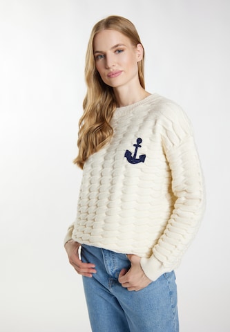 Pullover di DreiMaster Maritim in bianco: frontale