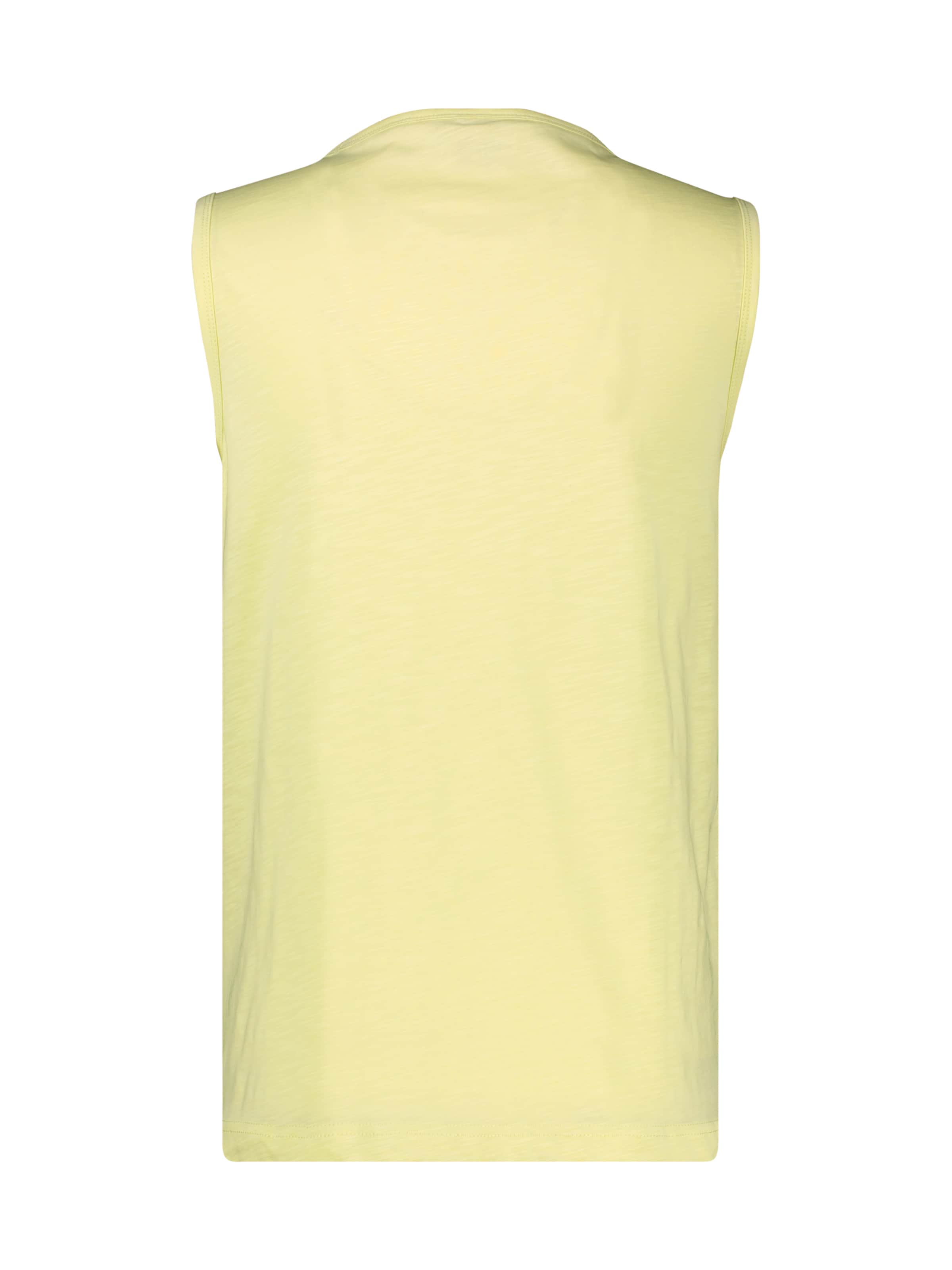 LERROS Luftiges Tanktop aus Baumwolle mit trendigem Slogan-Print in Gelb