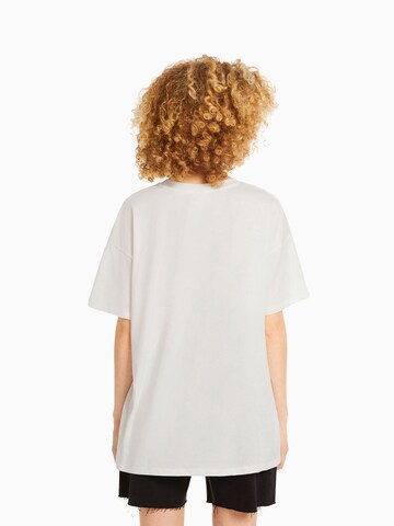 Bershka Oversize póló - fehér