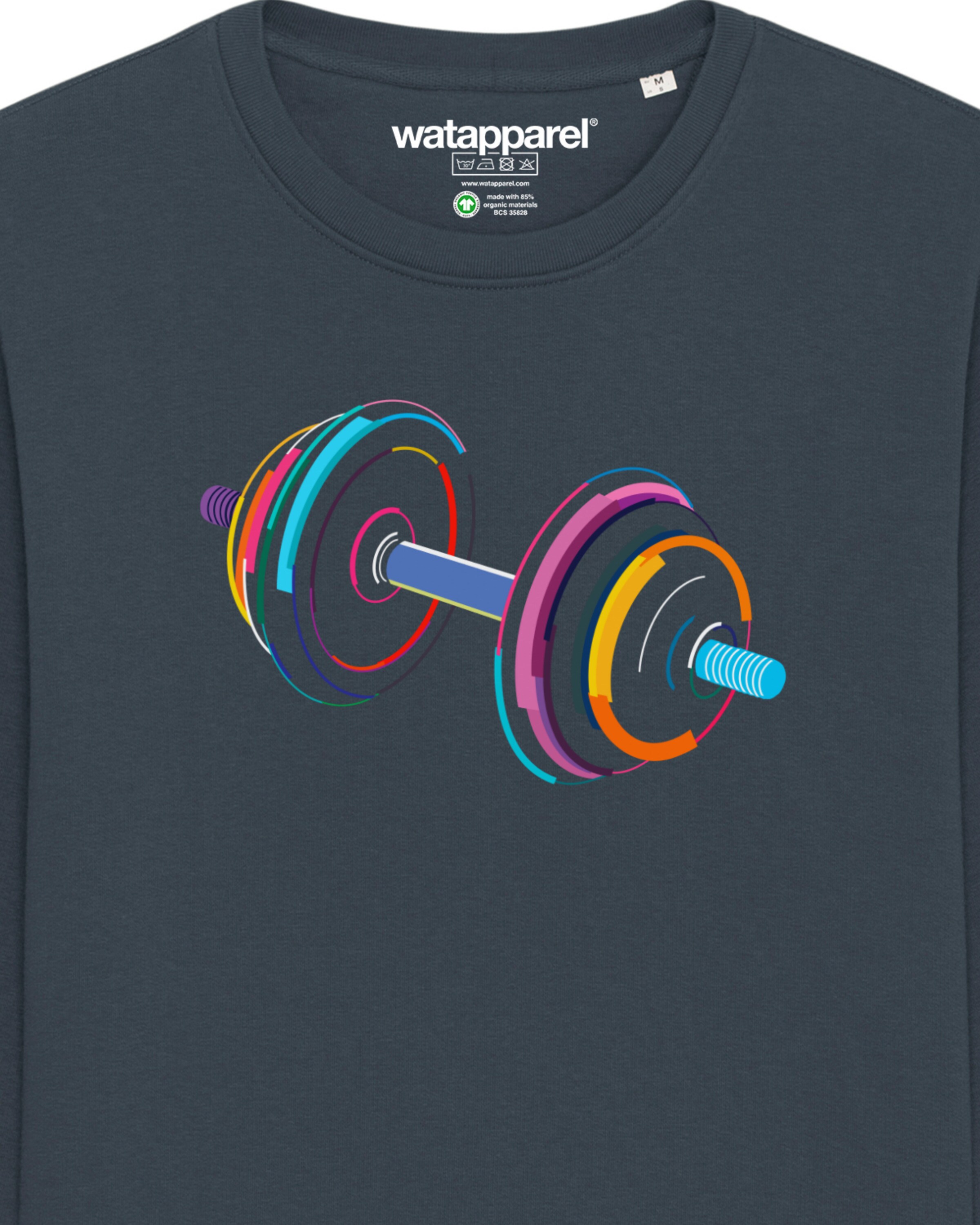 Felpa '80s Hantel' di Watapparel in grigio