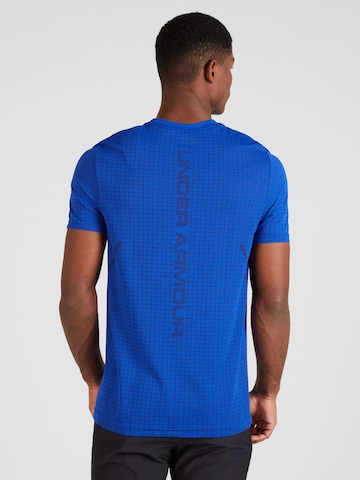 UNDER ARMOUR Λειτουργικό μπλουζάκι 'Grid' σε μπλε
