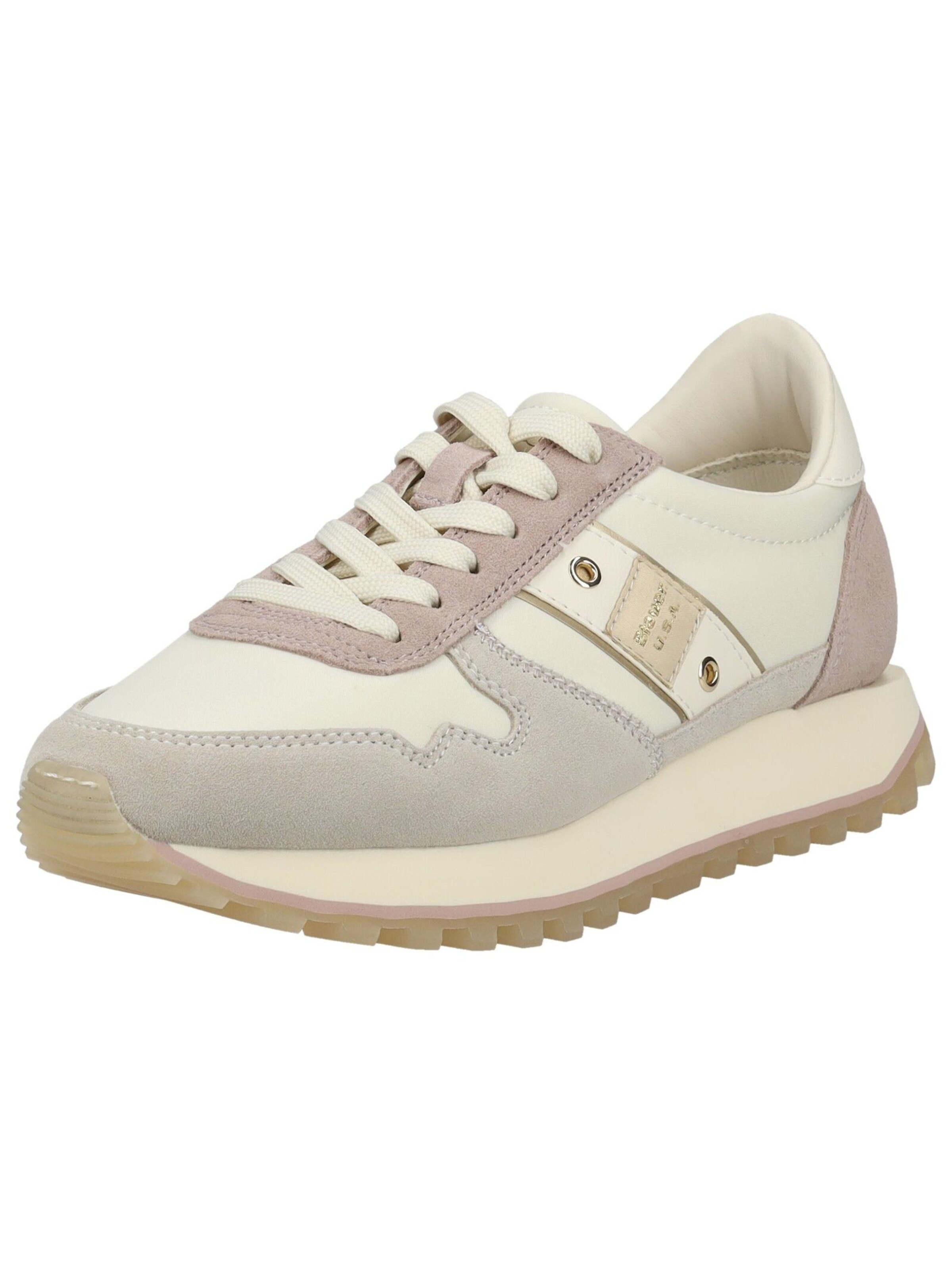 Sneaker bassa di Blauer.USA in beige: frontale