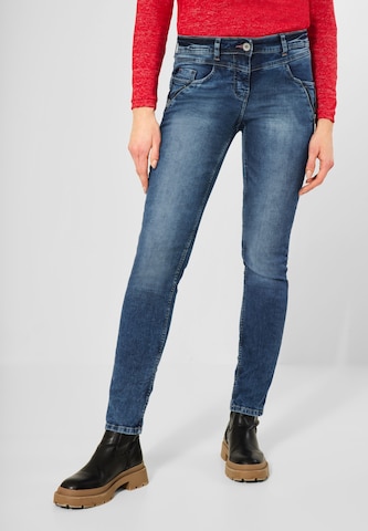 CECIL Slimfit Jeans in Blauw: voorkant