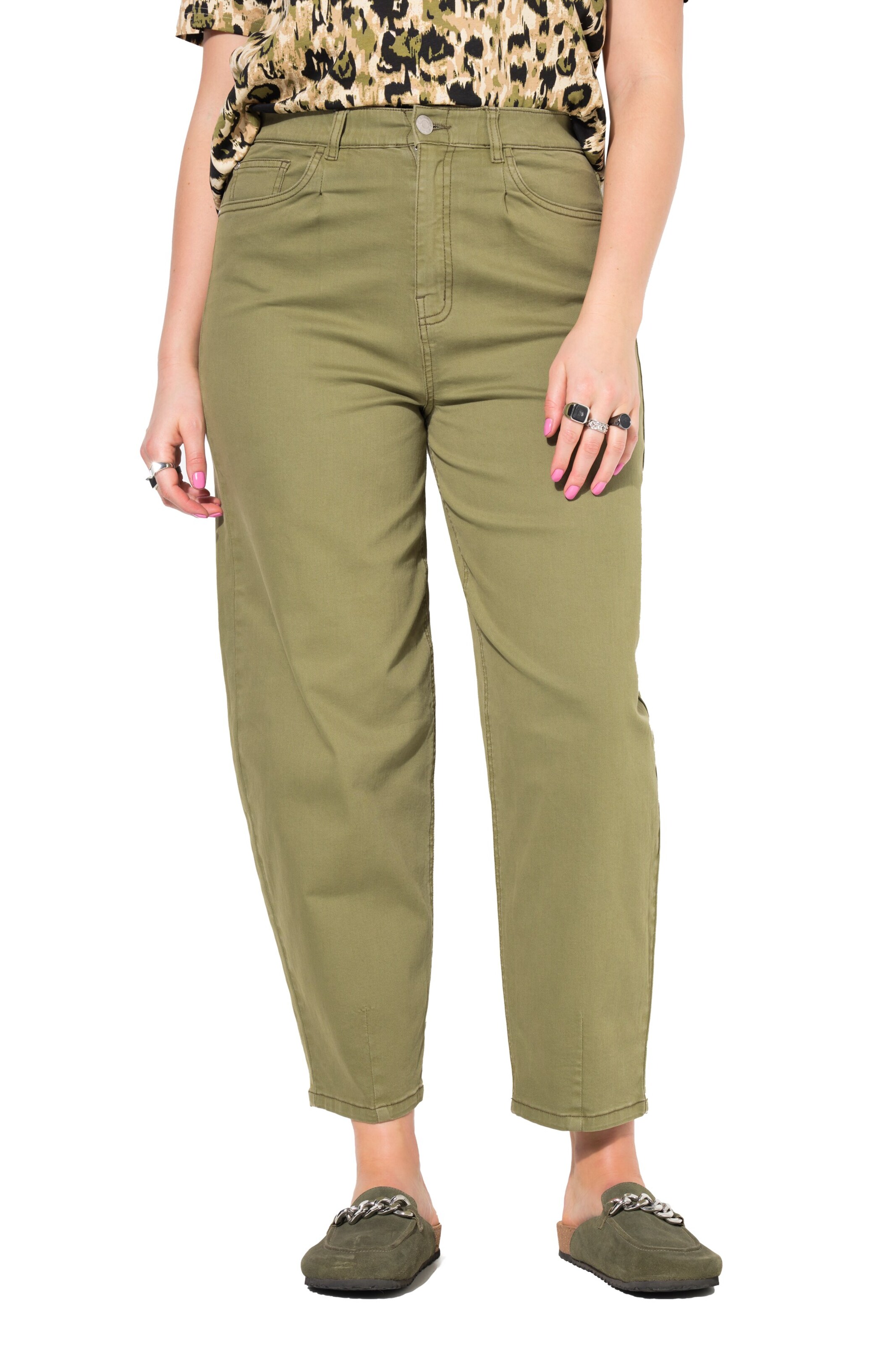 Studio Untold Regular Jeans in Groen: voorkant