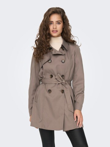 ONLY Between-Seasons Coat in Brown: front