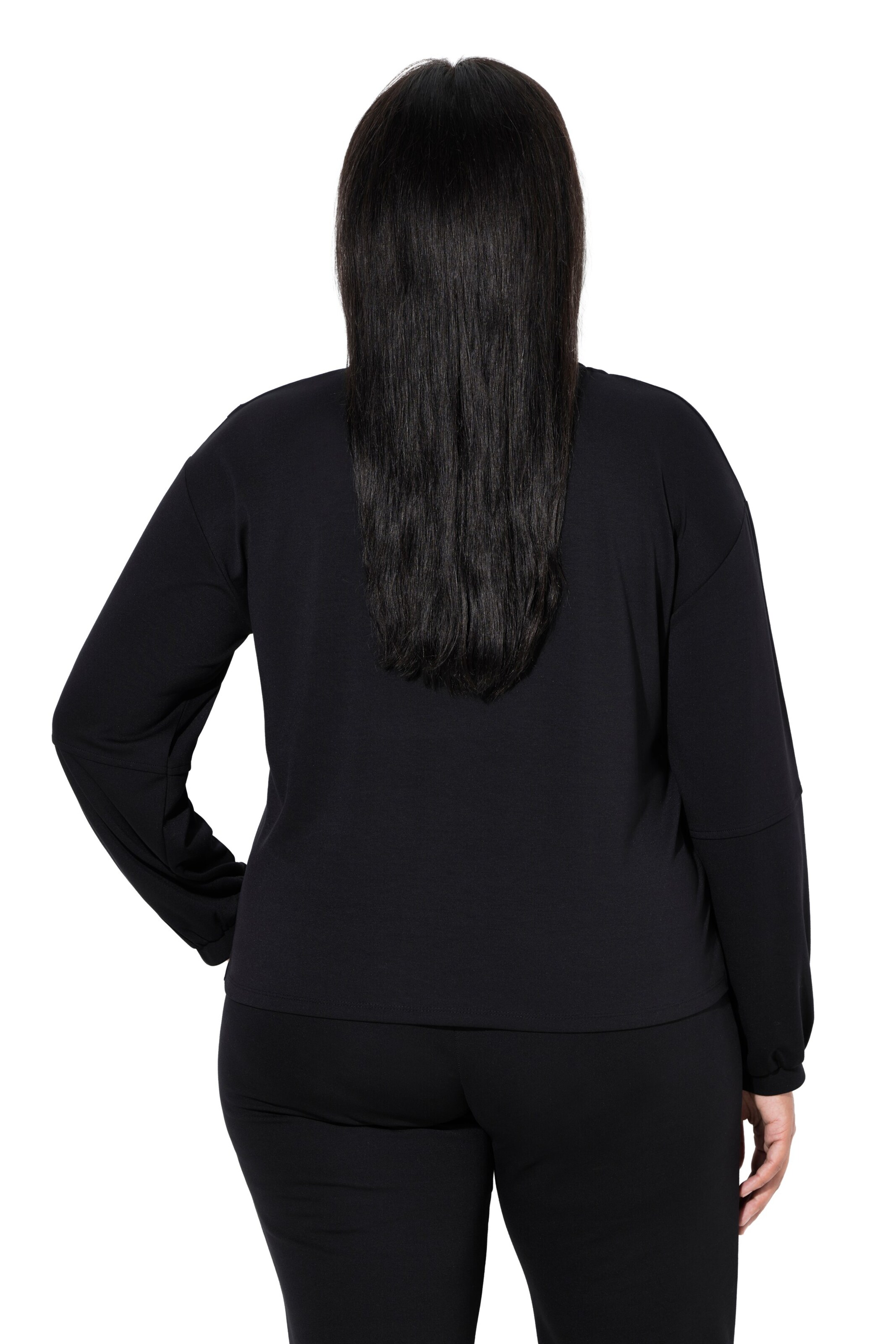 Ulla Popken Sweatshirt in Schwarz