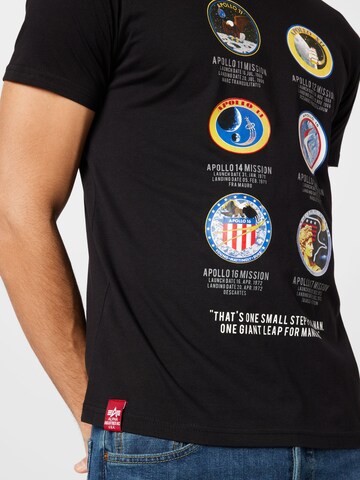 ALPHA INDUSTRIES T-Shirt 'Apollo Mission' in Schwarz | ABOUT YOU