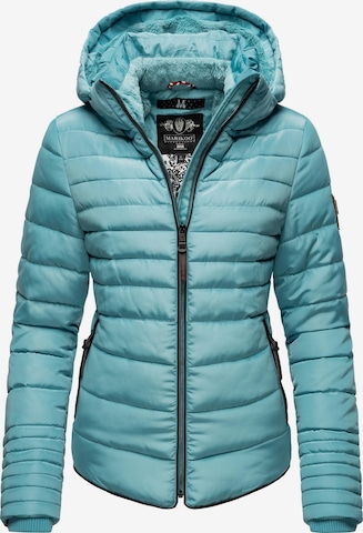 MARIKOO Winter Jacket 'Amber' in Blue: front