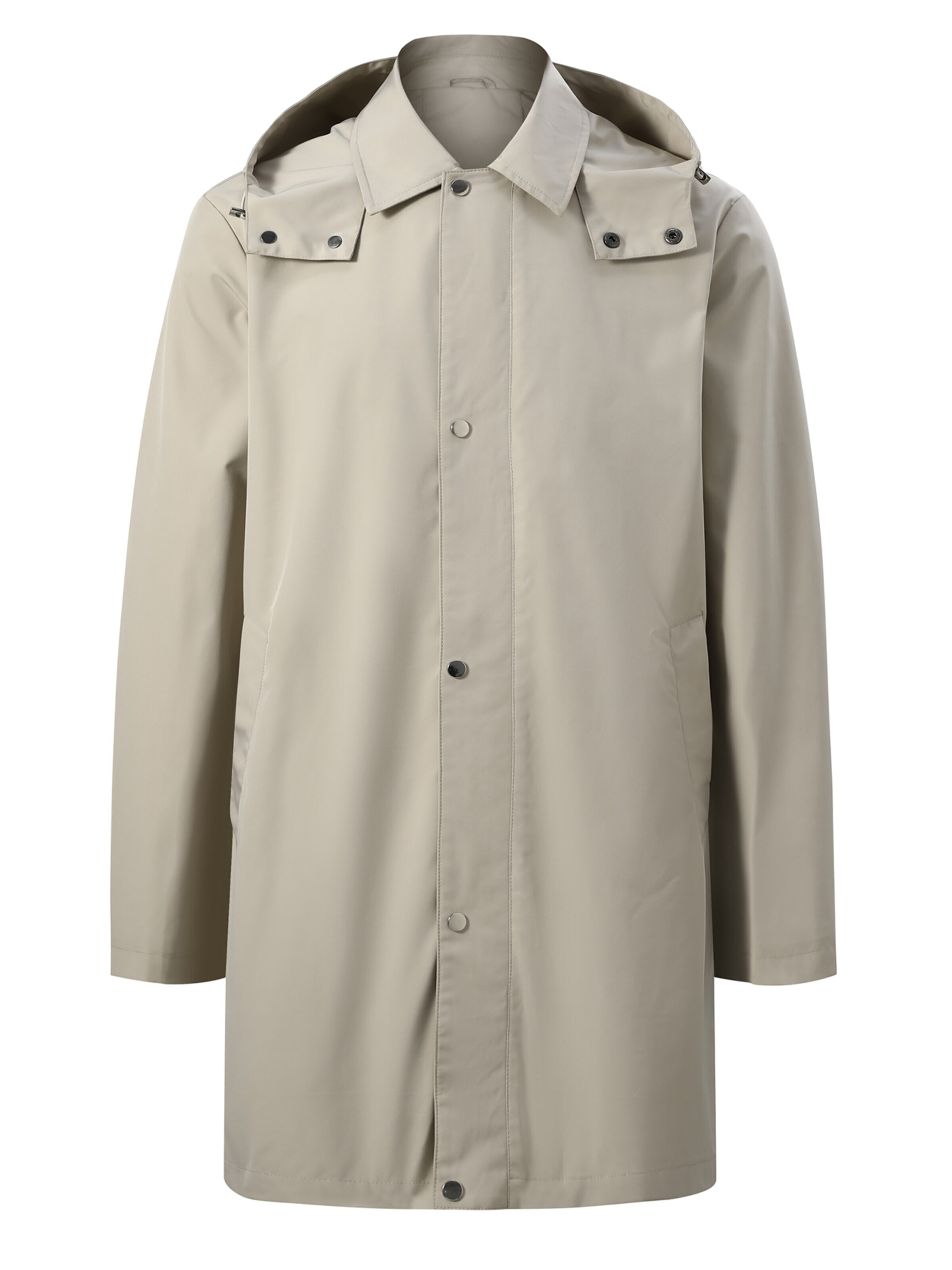 ALLTHEMEN Übergangsmantel 'Regenstille'‌‌‌‌‌‌‌‌‌ in XS in beige, Produktansicht