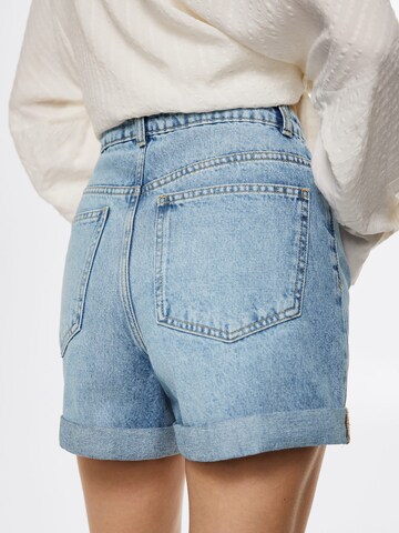 MANGO Wide Leg Shorts in Blau