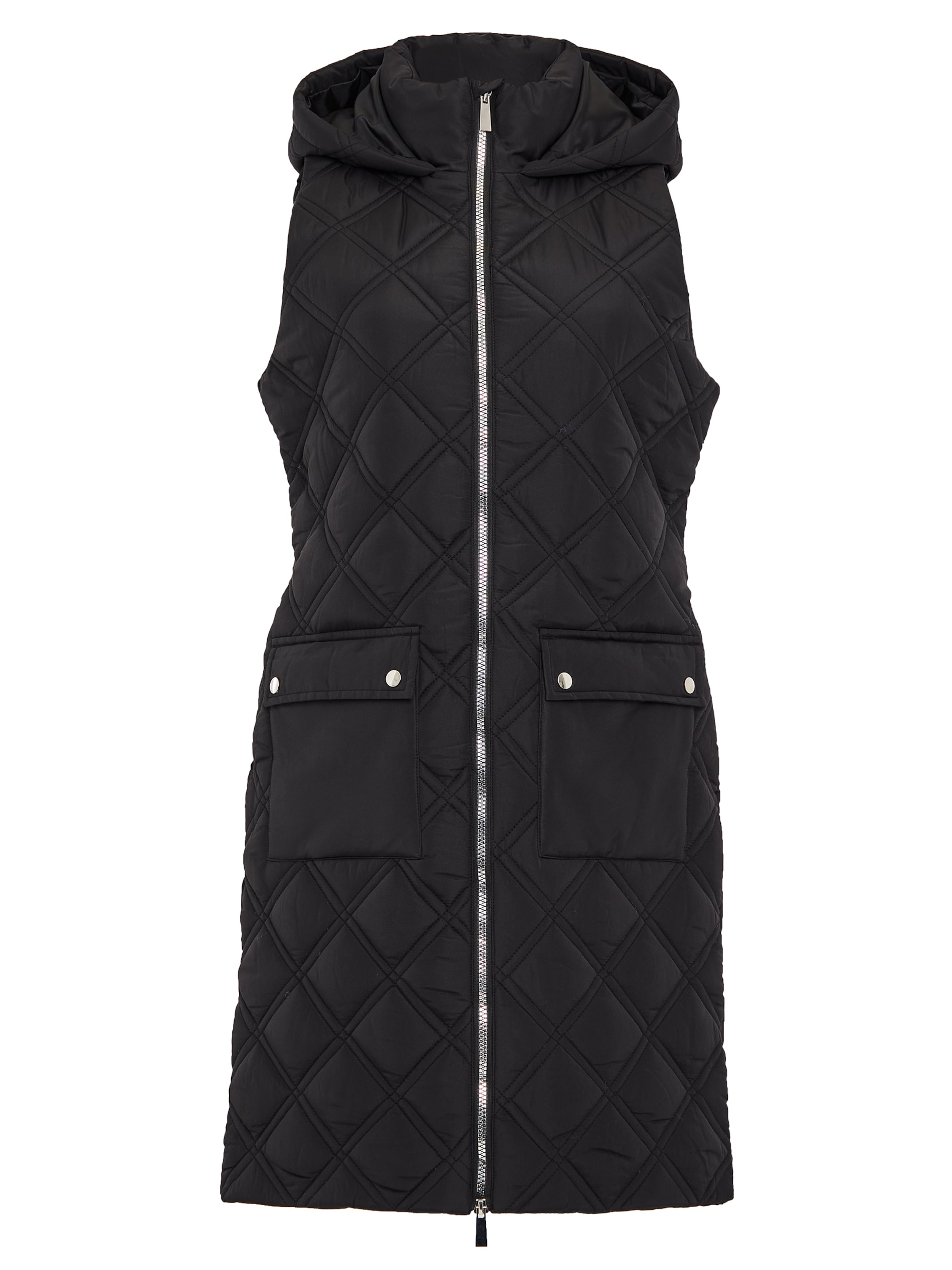 Threadbare Weste 'Maggie' in Schwarz: Vorderseite