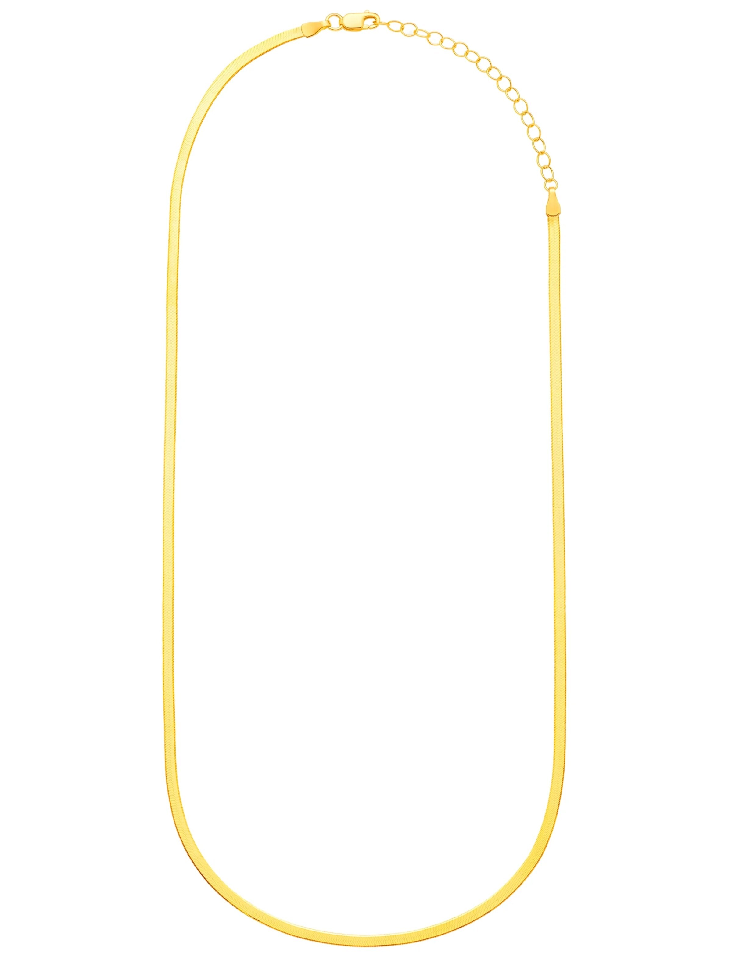 NTHIRTYTHREE Necklace 'Goldkette 14 Karat Gold Basic 585 Echtgold 42cm + 3 cm Halskette' in Gold: front