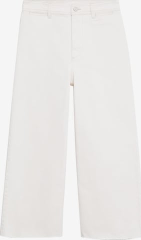 MANGO Wide leg Jeans 'Catherin' in Wit: voorkant