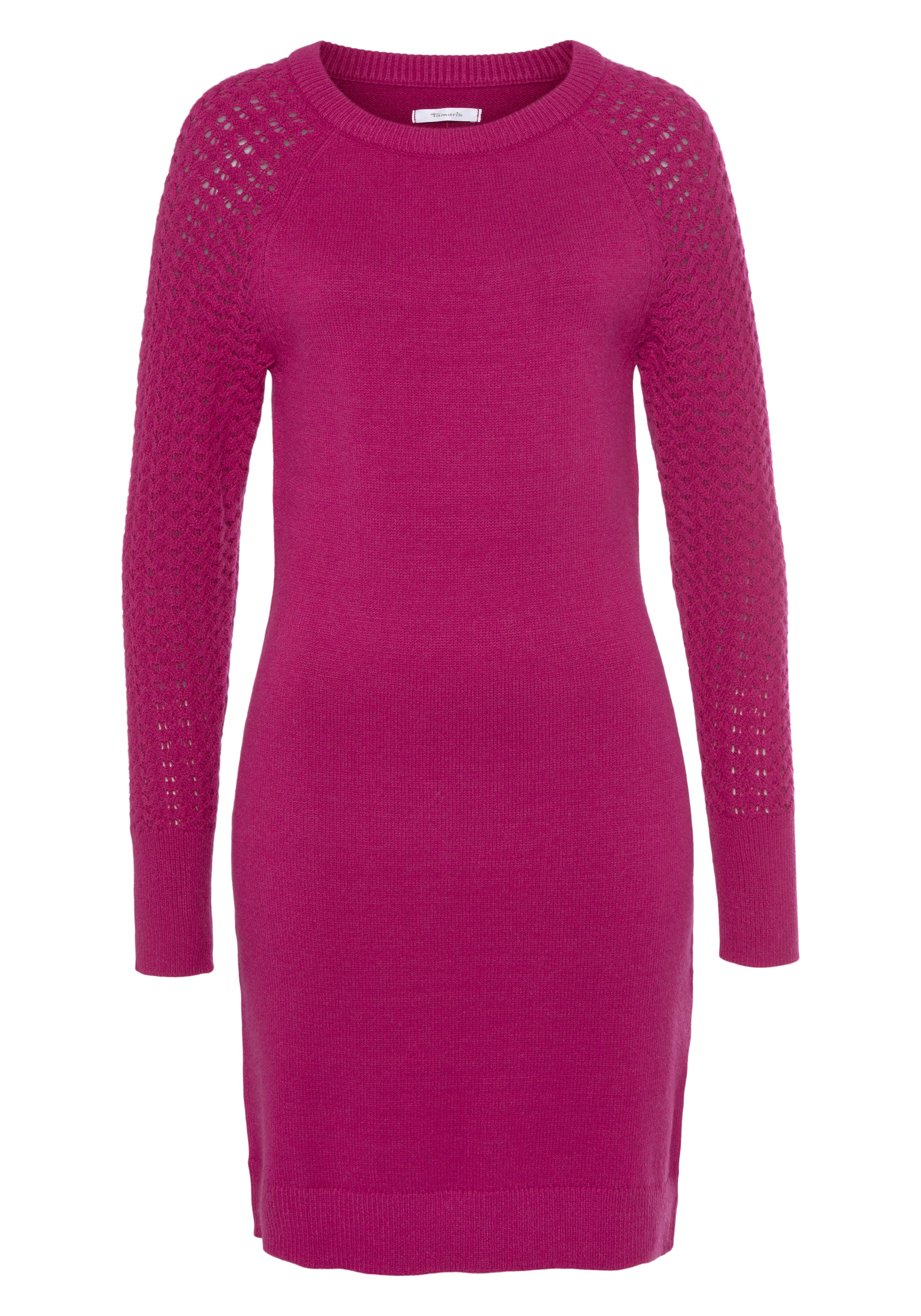 Tamaris Strickkleid in Lila: Vorderseite