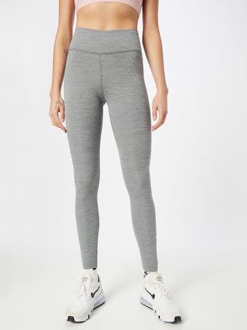 NIKE Skinny Workout Pants 'One' in Grey: front