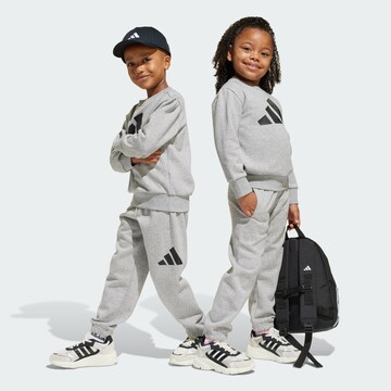 ADIDAS SPORTSWEAR Tepláková souprava 'Essentials' – šedá: přední strana