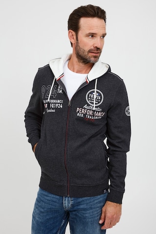 FQ1924 Zip-Up Hoodie 'THURE' in Grey: front