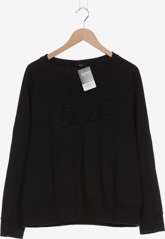 DIESEL Sweatshirt & Zip-Up Hoodie in XL in Black: front