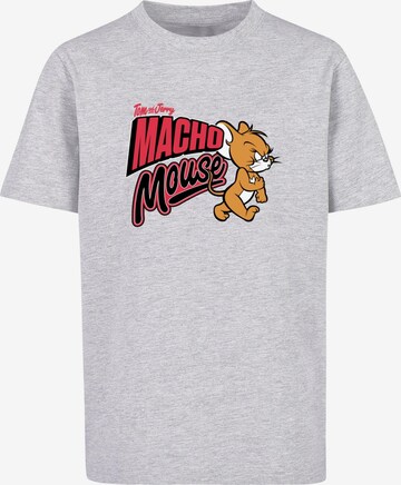 ABSOLUTE CULT Shirt 'Tom and Jerry - Macho Mouse' in Grijs: voorkant