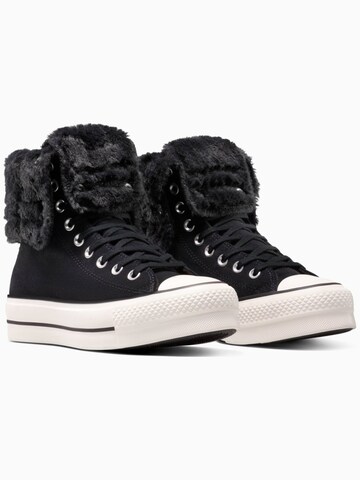 CONVERSE - Zapatillas deportivas altas 'Converse Chuck Taylor All Star Fold-Over Lift Platform' en negro