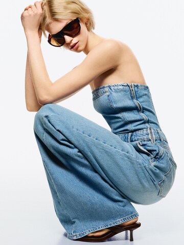 Bershka Kezeslábas - kék: elől