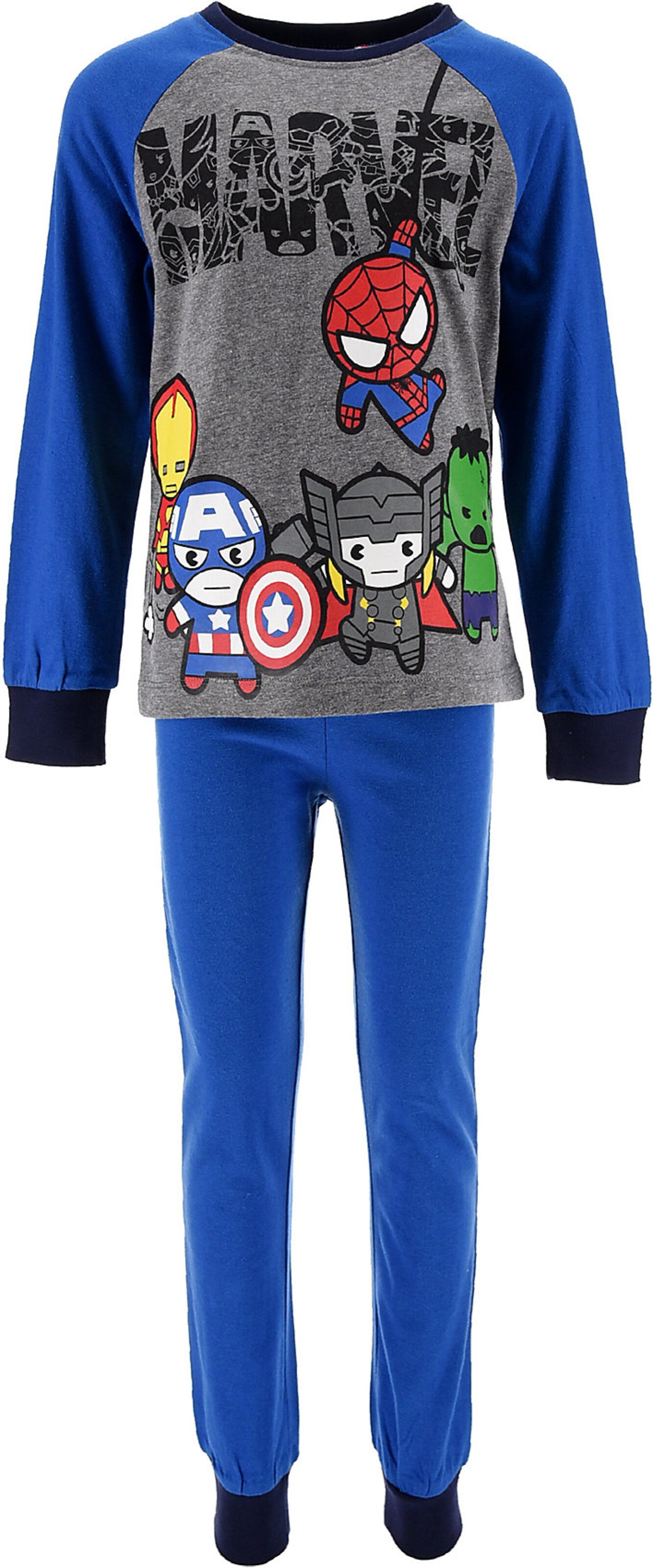Kinder Kids (Gr. 92-140) Marvel Avengers Schlafanzug in Blau - DG08942