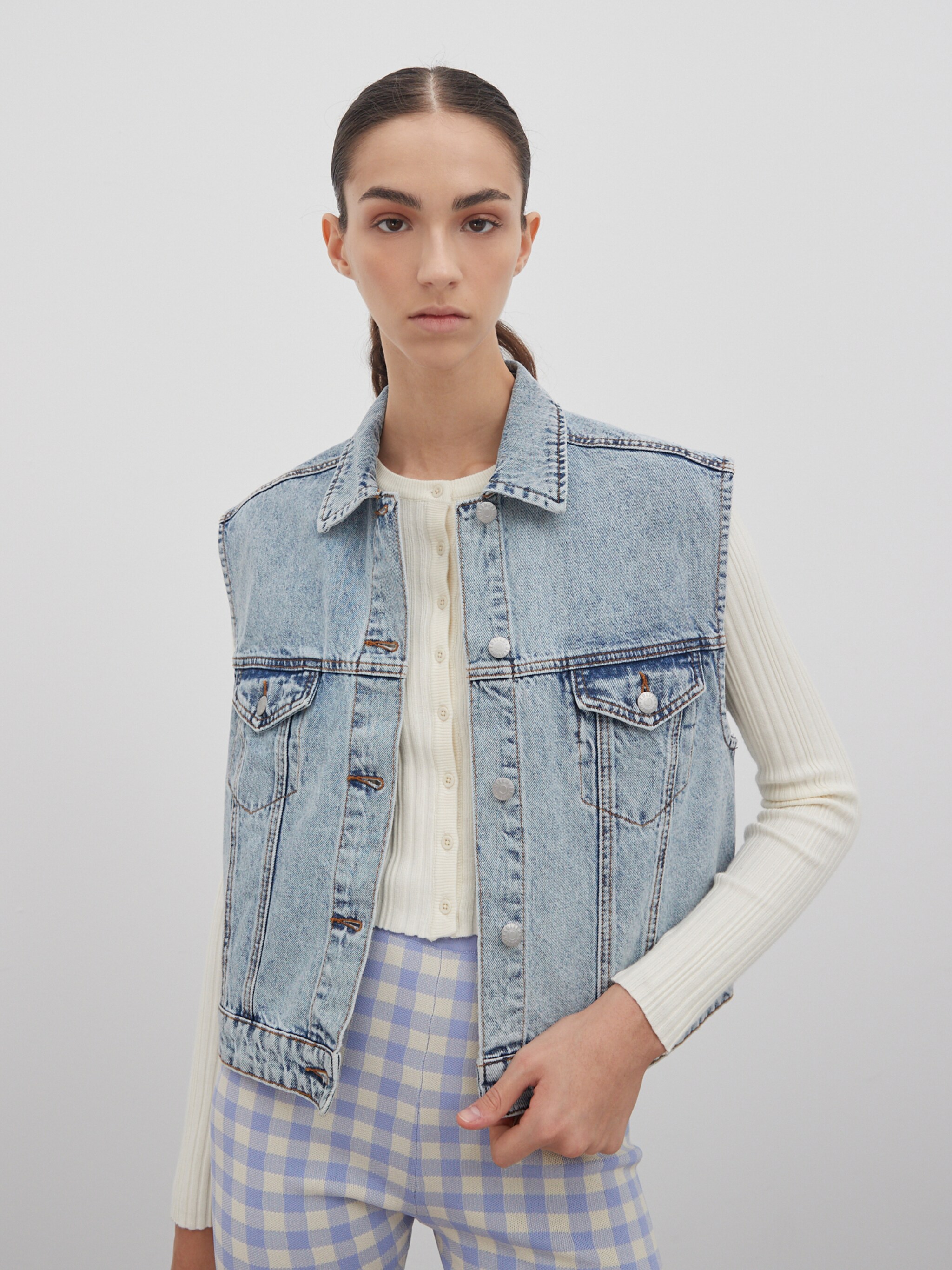 EDITED Producten Bodywarmer 'Stine' Black denim