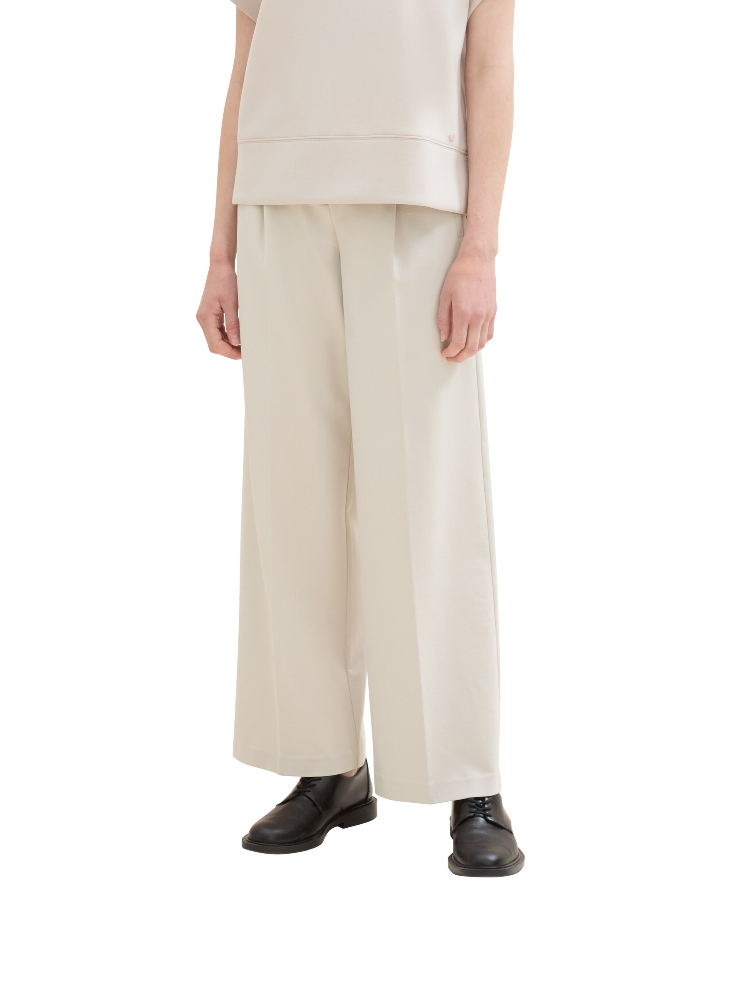TOM TAILOR Loosefit Hose in Beige: Vorderseite