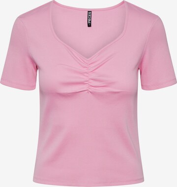 rožinė PIECES Marškinėliai 'TANIA': priekis