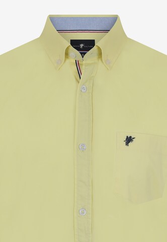 DENIM CULTURE Regular fit Button Up Shirt 'Arlen' in Yellow