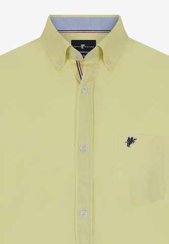 DENIM CULTURE Regular fit Button Up Shirt 'Arlen' in Yellow