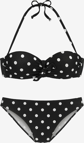 T-shirt Bikini di LASCANA in nero: frontale