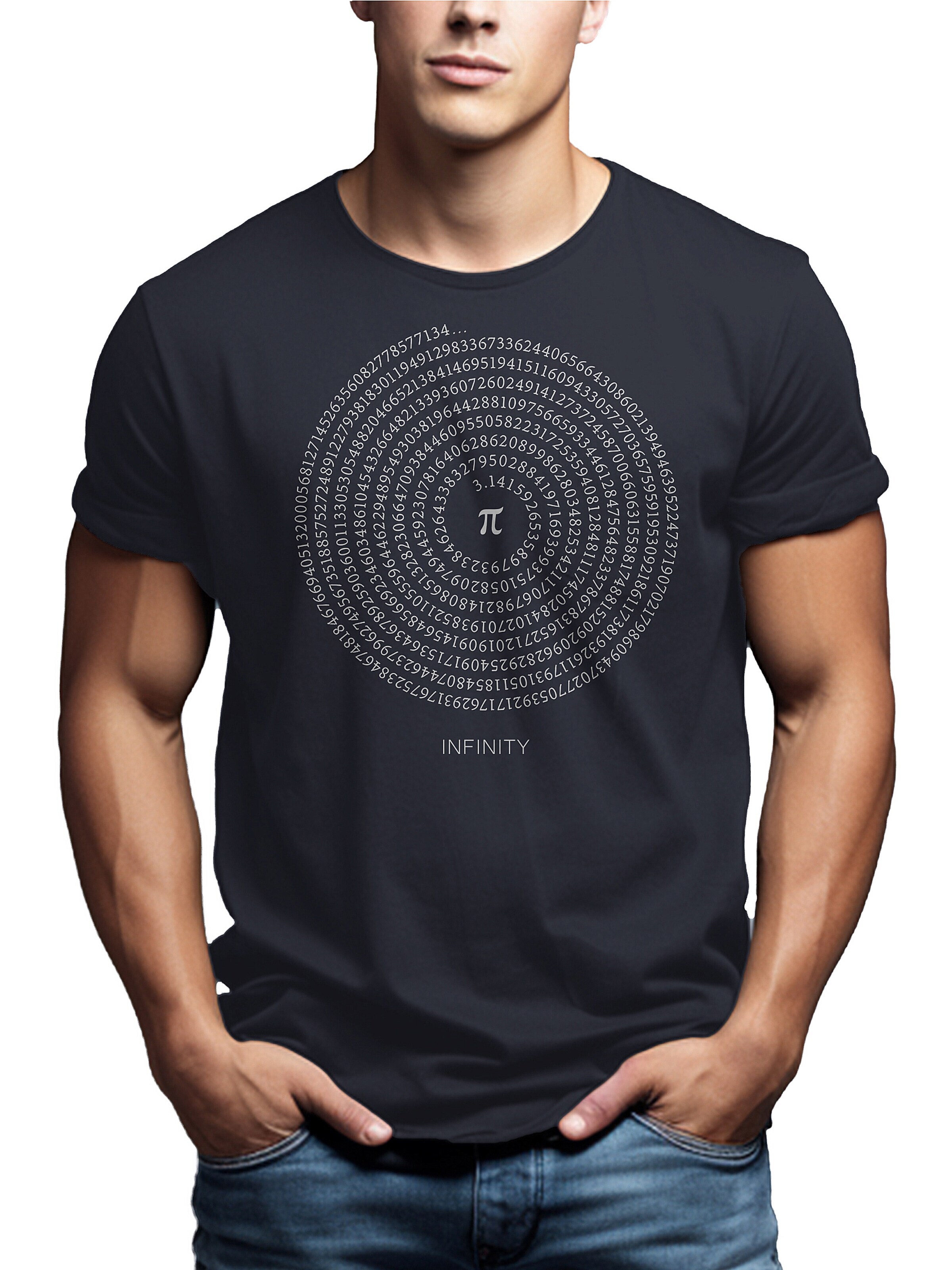 MAKAYA Shirt 'Pi Infinety' in Grey