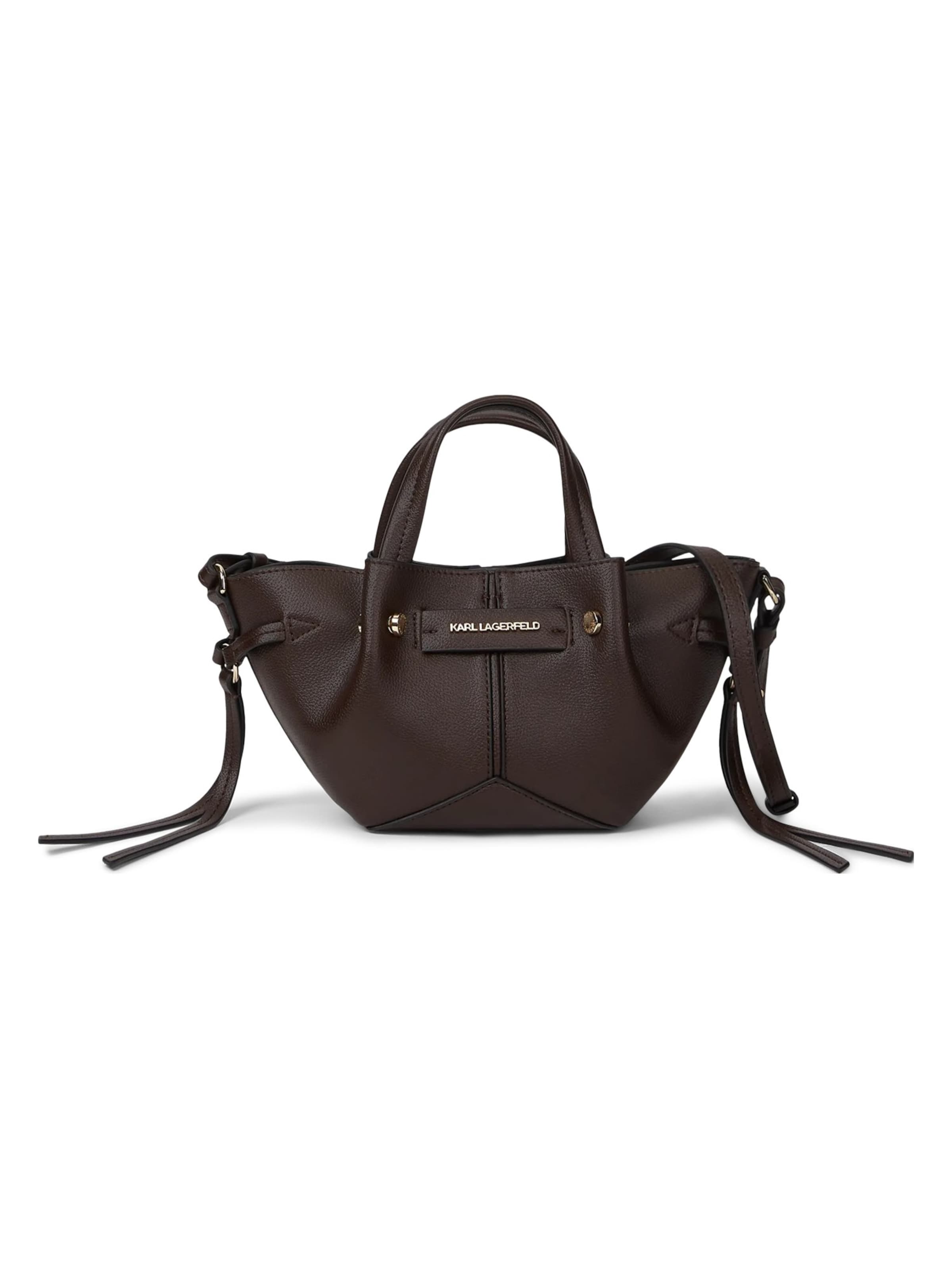 Karl Lagerfeld Handtasche 'Pierced' in Braun: Vorderseite