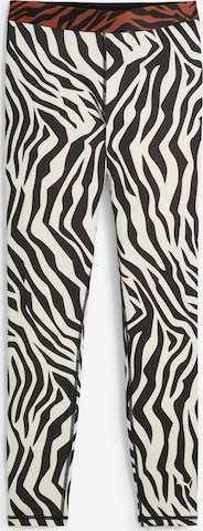 PUMA Skinny Workout Pants 'Animal Remix' in White: front