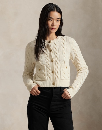 bēšs Polo Ralph Lauren Adīta jaka: no priekšpuses