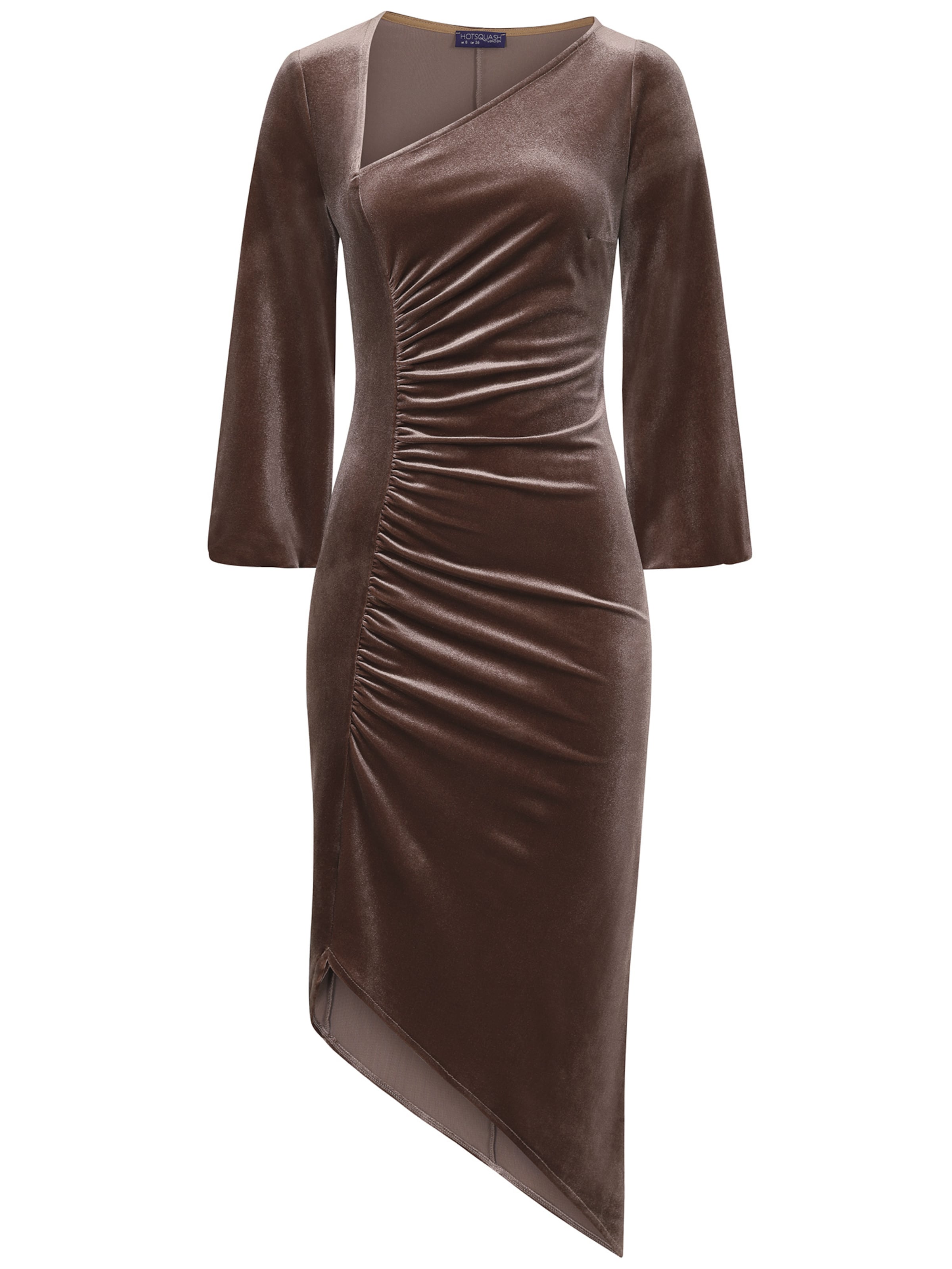 HotSquash Φόρεμα κοκτέιλ σε καφέ: μπροστά