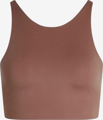 Girlfriend Collective Urheilurintaliivit 'Topanga' värissä ruskea: etupuoli