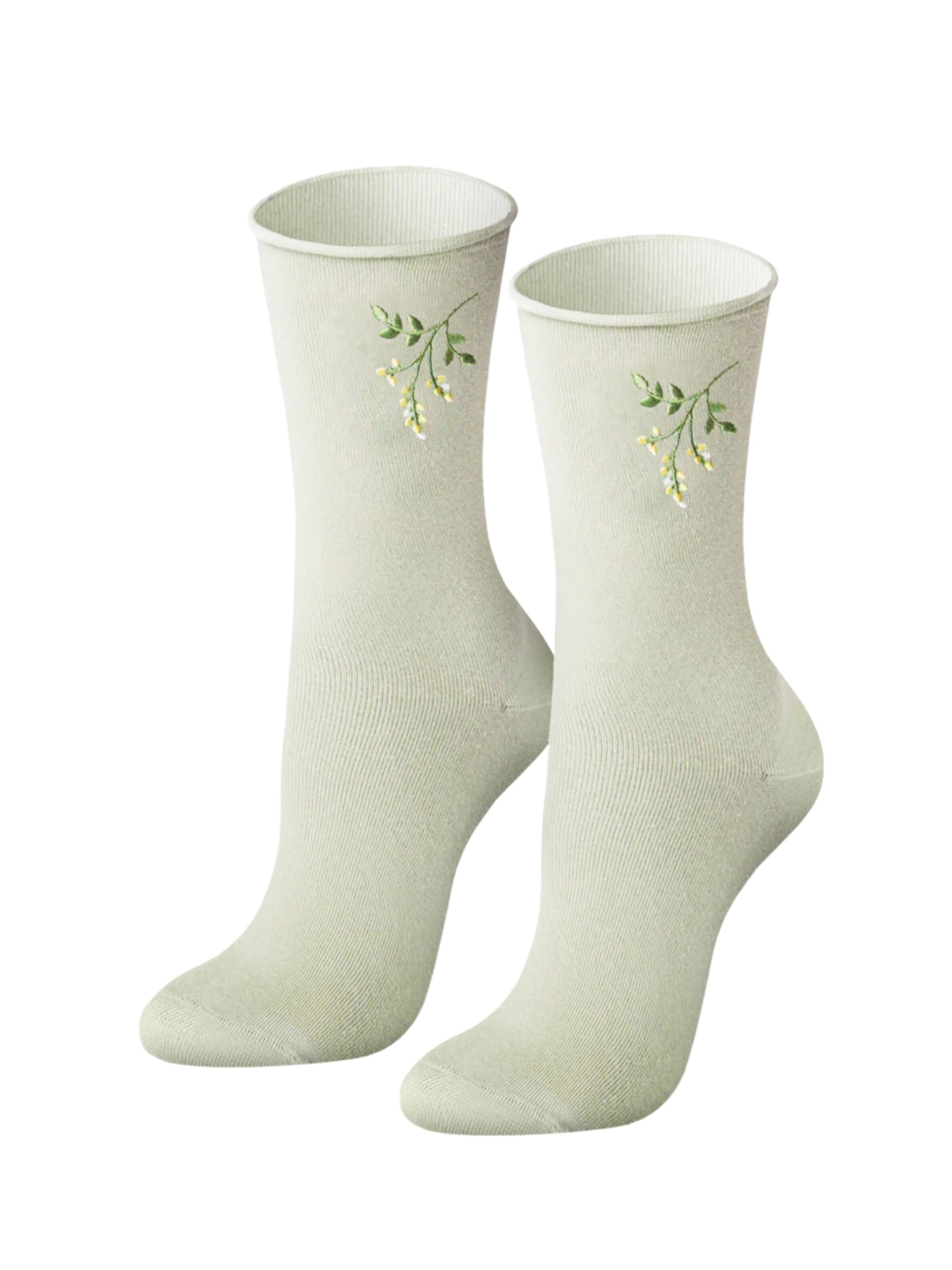 Von Jungfeld Socks 'Blumen' in Green: front