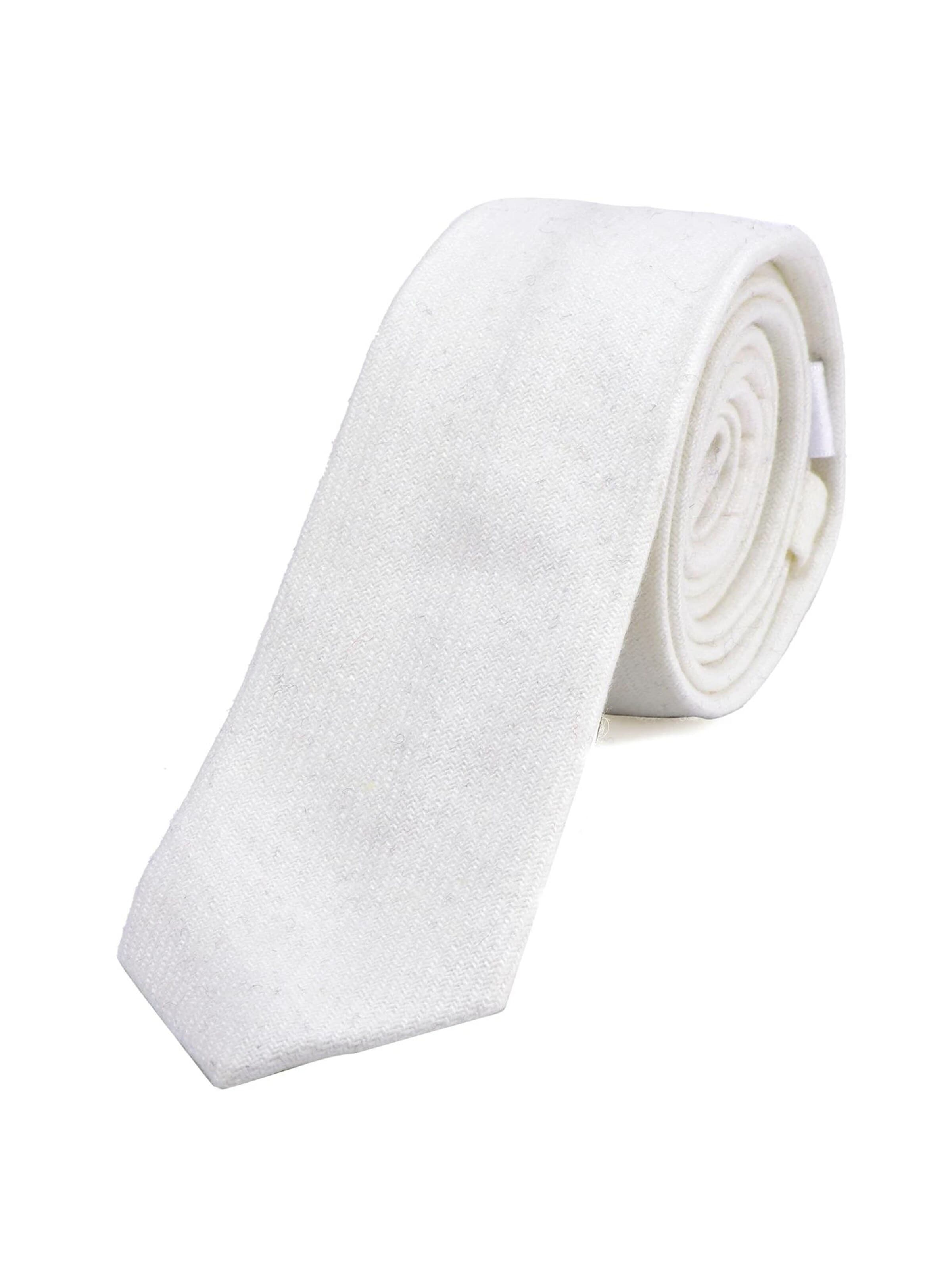 DonDon Krawatte 'DonDon Herren Krawatte 6 cm Baumwolle dunkelblau-creme kariert'‌‌‌‌‌‌‌‌‌‌ in Beige: Vorderseite