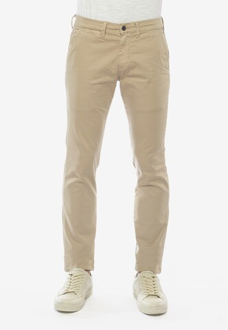 Le Temps Des Cerises Slim fit Chino Pants 'JAS3' in Beige: front