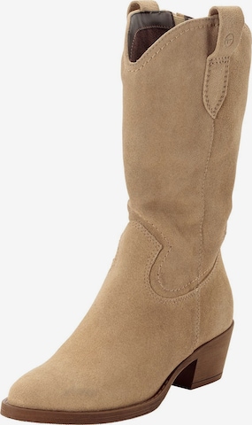 Tamaris Laarzen in Beige: voorkant