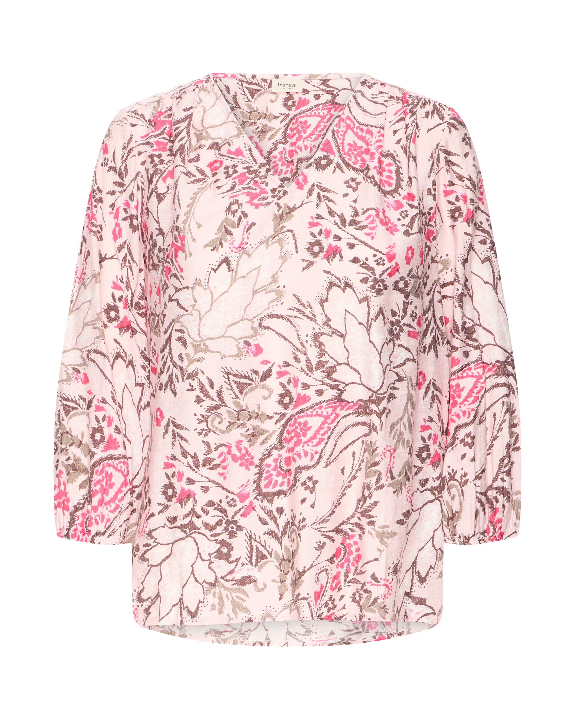 Fransa Blouse 'ARIANA' in Roze: voorkant