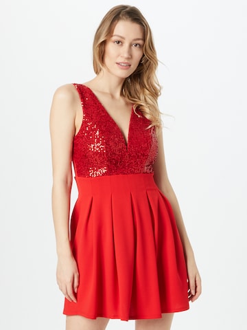 WAL G. Φόρεμα κοκτέιλ σε κόκκινο: μπροστά