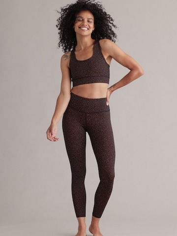 Hey Honey Skinny Leggings 'Cropped' in Brown: front