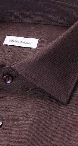 SEIDENSTICKER Regular fit Zakelijk overhemd in Bruin